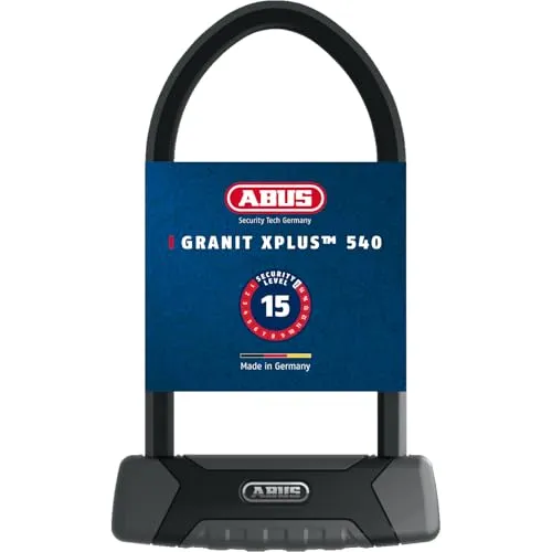 ABUS Granit XPlus 540 Fahrradschloss - Hochsicherheits-Fahrradschloss mit ABUS XPlus Zylinder, 13 mm gehärtetem Stahlbügel und Power Cell Technologie für maximalen Diebstahlschutz.