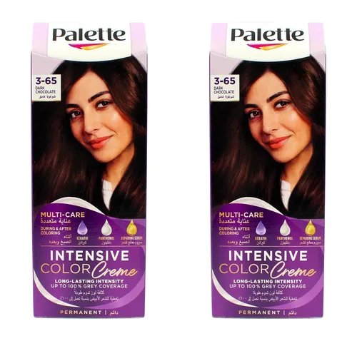2x Schwarzkopf Palette Intensive Color Creme 3-65 Dunkle Schokolade EA239682