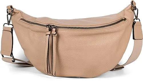 styleBREAKER Damen Halbmond Crossbody Schultertasche - Damen-Schultertaschen mit abnehmbarem, verstellbarem Schultergurt. Modisches Design aus Kunstleder und viel Stauraum für alle Essentials.