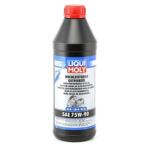 LIQUI MOLY Hochleistungs-Getriebeöl (GL4+) SAE 75W-90 | 1 L | Getriebeöl | Hydrauliköl | Art.-Nr.: 4434, farblos