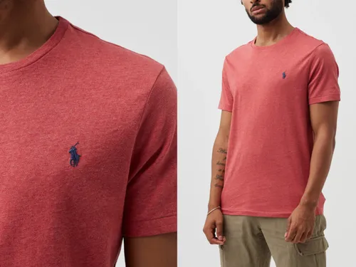 Polo Ralph Lauren Logo Pima Baumwoll T-Shirt Slim Fit L - Hochwertiges T-Shirt aus Soft-Touch-Baumwolle mit ikonischem Logo, ideal für einen eleganten Look. Perfekt für jede Jahreszeit und vielseitig kombinierbar.