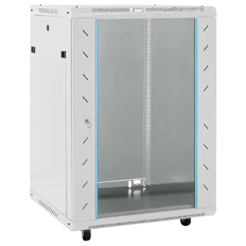 vidaXL 15U Netzwerkschrank - Serverschrank mit Rollen, abschließbar und ideal für einfache Wartung und sicheren Zugriff auf Netzwerkgeräte