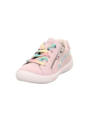 Superfit Mädchen Tensy Sneaker, Rosa Hellgrün 5500, 25 EU - Sneaker für Mädchen mit herausnehmbarer Einlegesohle aus chromfreiem Leder und atmungsaktivem Textilfutter für optimalen Komfort. Schneller Einstieg dank praktischem Reißverschluss.