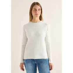 CECIL Pullover mit Strukturdetails in Eggshell Melange von CECIL
