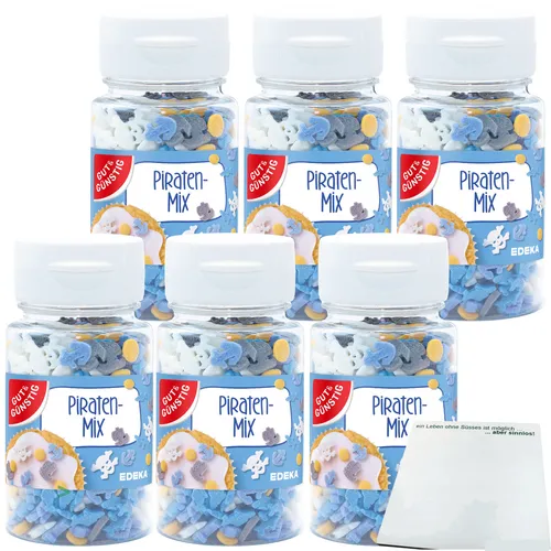 Gut&Günstig Streudekor Meer Piraten-Mix 6er Pack 6x57g usy Block