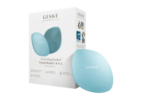 GESKE German Beauty Tech Elektrische Gesichtsreinigungsbürste SmartAppGuided™ Facial Brush 4 in 1, Packung, 1-tlg., inkl. kostenloser APP (SmartAppGuided Device), Mit der GESKE App erhältst Du deine personalisierte Hautpflegeroutine.