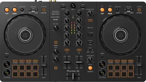 Pioneer DJ DDJ-FLX4 - Professioneller DJ-Controller mit 2 Kanälen, einfach zu bedienen und ideal für fortgeschrittene sowie Hobby-DJs
