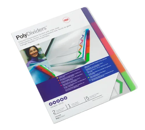 GBC Kunststoff Register PolyDividers DIN A4 PP 5-teilig