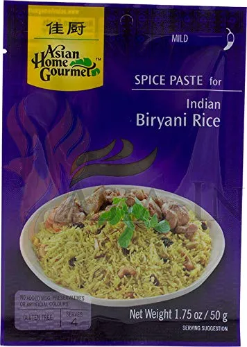 Spice Paste For Indian ASIAN HOME GOURMET, Biryani Rice, 50g