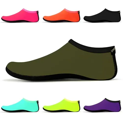 Uncle Paul Wassersocken – Unisex-Indoor-Yoga-Socken, Barfuß-Wasserschuhe, Strand, Surfen, Tauchen, Heim-Slipper, Pool für Kinder und Erwachsene Grün EU Größe 42,5 bis 44 SWA15DG2XL