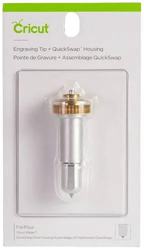 Cricut Gravierspitze Gehäuse - Engraving Tip + QuickSwap Housing für Maker Maschinen, optimale thermobalance und perfekte Passform für Scrapbooking