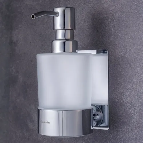 Dolvhin Seifenspender Wandmontage ohne Bohren in silber von Dolvhin