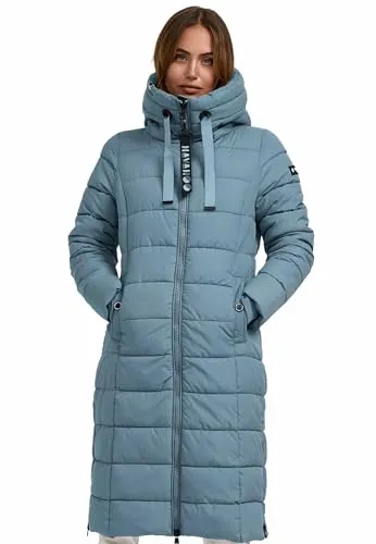 Navahoo Winterjacke Mondmaedchen mit großer Kapuze - Funktionsjacke in Powder Blue, ideal für kalte Tage, ausgestattet mit einer großen Kapuze für zusätzlichen Schutz und Komfort.