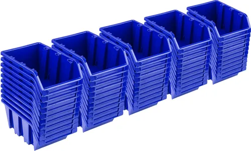 Set 50 x Stapelboxen NP4 blau