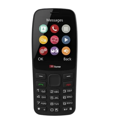 TTfone TT175 Einfaches Mobiltelefon mit 2,4-Zoll-Bildschirm, Entsperrter Dual-SIM - Grundlegende Funktionen, Kamera, Taschenlampe, Medien, Spiel und Bluetooth