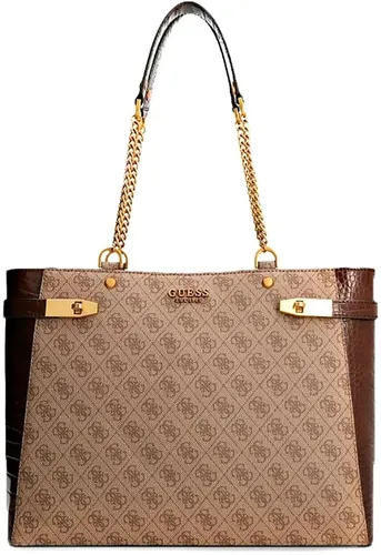 Guess Zadie Schultertasche 37 cm in braun von GUESS
