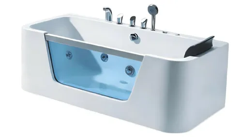 Luxuswanne Whirlpool Massagewanne 170x80 cm - Moderne freistehende Whirlpoolwanne aus hochwertigem Acryl, ideal für entspannende Wellness-Momente zu Hause. Mit 2 Jahren Herstellergarantie und eleganter rechteckiger Form.