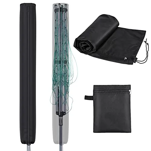 Wäschespinne Schutzhülle 200cm, Trunk Hülle wäschespinne 420D Hochwertiges Wasserdichtes Gewebe Trunk Interne Silber Beschichtung, Anti-UV Abdeckung Wäschespinne, Kleine Sonnenschirm Schutzhülle