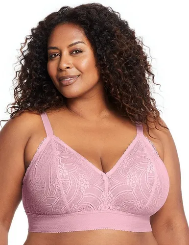 Glamorise Plusgröße Bramour Gramercy Spitzen-Bralette de Luxe ohne Bügel Nr. 7012 - Funktionsunterwäsche mit formenden, atmungsaktiven Spitzen-Cups und verstellbaren Stretch-Trägern für optimalen Komfort und Unterstützung, ideal für Frauen mit Kurven.