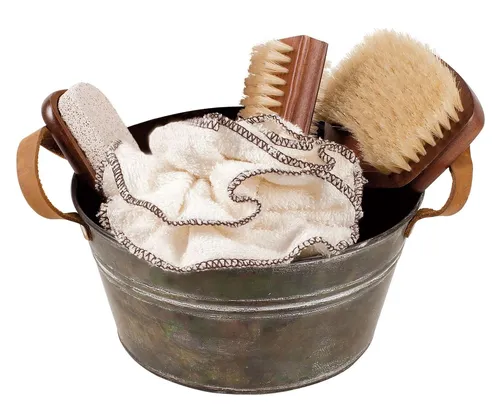 Croll & Denecke Wellness Geschenkset Rustikal 5-teilig im Zink Bottich