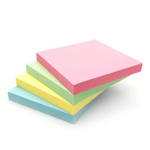 Evergreen Goods 400 Pastell Haftnotizen (76x76mm) - Bunte Abnehmbare Klebezettel in Blau, Pink, Grün, Gelb | Set von 4 Blöcke (je 100 Blatt) | Für Büro, Zuhause & Schule - 4er Pack Notizzettel