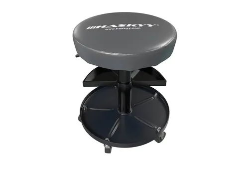 HASKYY Arbeitshocker Werkstatthocker Rollhocker 300 mm in grau von HASKYY