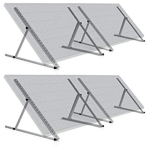 Zelsius Universal Solarmodul Halterung Set - Dach- & Bodenhalterungen für Solarmodule, verstellbar von 0 bis 90° für optimale Neigung und Effizienz der Solarenergieumwandlung.
