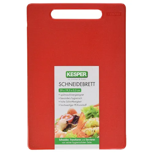 Kesper Schneidbrett Kunststoff 29x19cm rot von Küchenhelfer