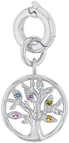 Amor Charm-Einhänger Lebensbaum mit Zirkonia (synth) - Stylischer Charm-Anhänger in Form eines Lebensbaums aus 925 Sterling Silber. Hochwertige Verarbeitung und vielseitig tragbar – ein perfektes Accessoire für jeden Anlass.