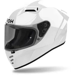 Airoh Connor Integralhelm - Weiß glänzend, Gr. L 59/60 - Motorradhelm mit extra-weitem Sichtfeld, hypoallergener und waschbarer Innenausstattung. Ideal für Komfort und Sicherheit bei jeder Fahrt.