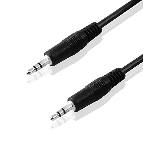 BestPlug 10 Meter Audio Stereo Kabel Aux in Out, 3,5mm Klinke Stecker auf 3,5mm Klinke Stecker, Schwarz