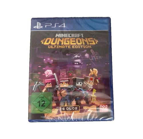 Minecraft Dungeons Ultimate Edition - PS4 [EU Version] - Games - Erlebe das komplette Abenteuer mit dem Grundspiel und allen 6 DLCs, darunter neue Mobs, Levels und einzigartige Ausrüstungen für bis zu 4 Spieler im Koop-Modus!