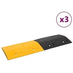 vidaXL Bodenschwellen 3 Stk. Gelb & Schwarz 97x32,5x4 cm Gummi - Matratzenauflagen für erhöhte Sicherheit im Verkehr. Langlebige Gummi-Bodenschwellen in knallgelb und schwarz sorgen für Sichtbarkeit und schnelle Installation.