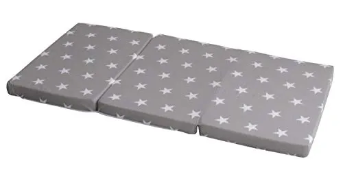 Roba Reisebettmatratze Little Stars 60x120cm - Faltbare Reisebettmatratze mit Tragetasche, ideal für unterwegs und sorgt für einen komfortablen Schlaf Ihres Kindes.