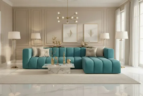 Kaiser Möbel Ecksofa GRAND 318 cm in blau von Kaiser Möbel