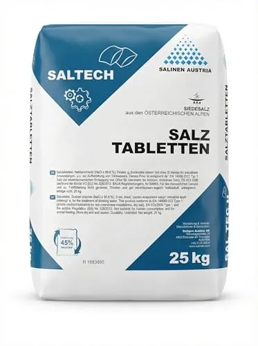 Salztabletten für Wasserenthärtungsanlagen, Sack mit 25 kg
