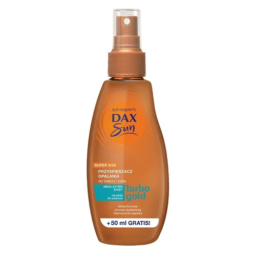 Dax Sun Przyspieszacz opalania do twarzy i ciała Turbo Gold 200ml 5900525057556