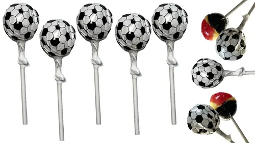 41,12€/KG Fußball Lutscher 10 X = 170 Gramm Deutschland Farben Ball Lolli Lolly