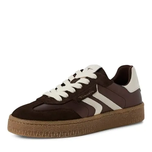 Tamaris Damen 1-23723-44 Sneaker, Brown METALLIC, 36 EU - Damen-Sneaker mit Wechselfußbett für individuellen Tragekomfort und rutschfester Sohle für Stabilität – der perfekte Begleiter für urbanen Chic im Alltag.