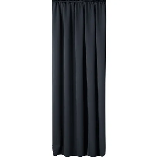 Gardine blickdicht 140x245cm Vorhang mit Kräuselband Universalband Schal grau