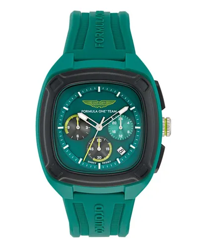 Aston Martin Herren Chronograph Quarz Armbanduhr Am Formula 1 OVR W - Elegante Herren-Armbanduhr mit Chronographen-Funktion. Hochwertiges Silikonarmband und wasserdicht bis 10 bar. Stilvolles Design für sportliche Anlässe. Lieferung in Geschenkbox, 2 Jahre Garantie.