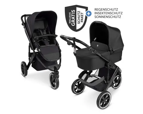 ABC Design Kombi-Kinderwagen Salsa 5 Run - Pure - Coal, 2in1 Jogger mit Luftreifen und Zubehör - Der Salsa 5 Run ist ideal für aktive Familien. Mit Sportzulassung, Luftbereifung und Handbremse bietet er Komfort und Sicherheit. Das GRATIS Zubehörpaket ermöglicht unbeschwerte Ausflüge mit deinem Kleinen.