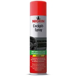 Nigrin Cockpitspray 20464, Zitrone, mit spezieller Schaumtextur, Spray, 400 ml