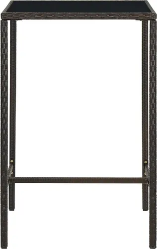 vidaXL Garten-Bartisch Braun 70x70x110 cm