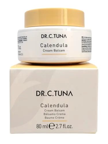 Calendula Creme Balm Dr. C. Tuna 80 ml - Ganzkörperpflege mit Ringelblumenextrakt, bietet intensive Feuchtigkeit und fördert die Regeneration der Haut, ideal für alle Hauttypen.