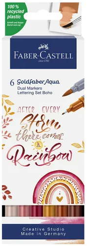 FABER-CASTELL Aquarellmarker GOLDFABER 6er Etui BoHo in grau von Faber-Castell