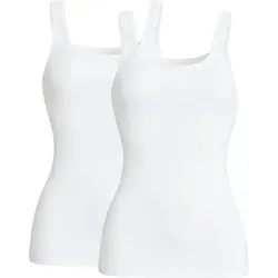 conta Unterhemd Damen-Unterhemd 2er-Pack Feinripp Uni weiß 60