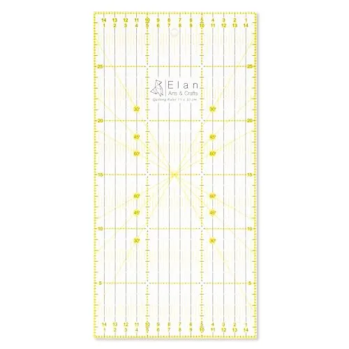 Elan Patchwork Lineal 30x15 CM, Quilt Lineal 30 x 15CM, Schneiderlineal 30 CM, Nählineal, Quilting Ruler, Stofflineal
