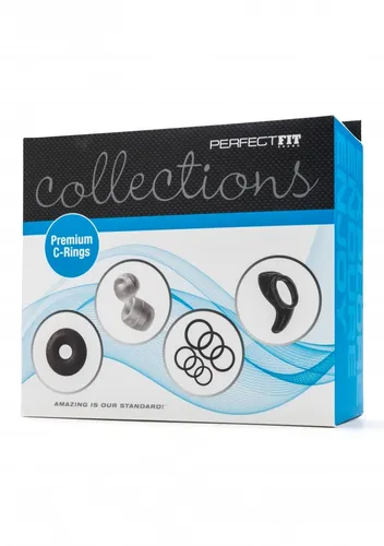 Perfect Fit Premium Penisring Set Cockringe Schwarz