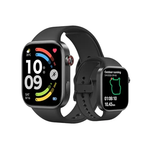 XIAOMI Redmi Watch 6, Smartwatch für Damen und Herren, 2.07'' AMOLED, Fitnesstracker mit Herzfrequenz-/Schlaf-/Stressüberwachung, 150+ Sportmodi, 24 Tage Akkulaufzeit, 5ATM, GPS, Android&iOS, Black